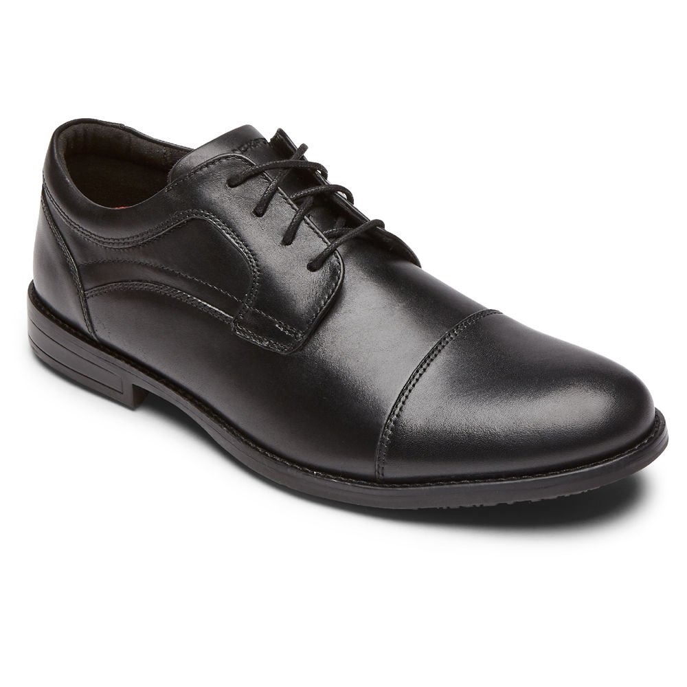 Rockport Oxfords For Mens Black - Mykel Cap Toe - AU2593018